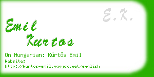 emil kurtos business card